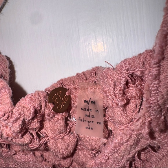 Free People Adella Lace ruffled tiered Mini slip Dress in Rose Pink M - Picture 4 of 13